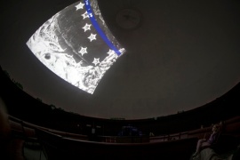 In addition to using a digital projector, staff at the Hardin Planetarium have added interactive features to engage the audience in planetarium shows. (WKU photo by Bryan Lemon)