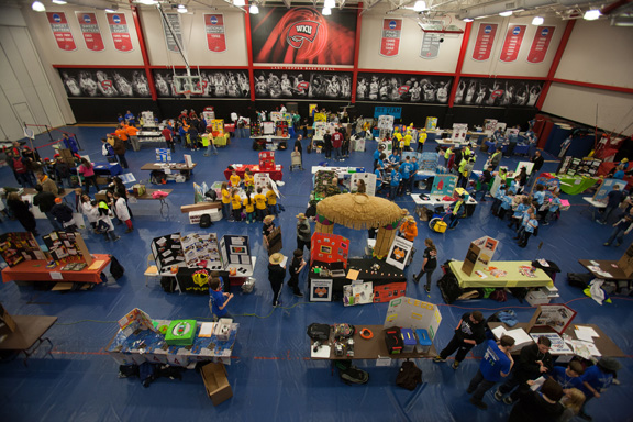 WKU hosted 40 teams for the Kentucky FIRST LEGO League State Robotics Championship on Jan. 25. (WKU photo by Clinton Lewis)
