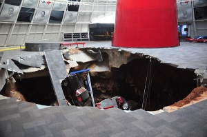 The sinkhole at National Corvette Museum (Photo from National Corvette Museum)