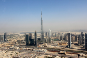 The Burj Khalifa in Dubai city