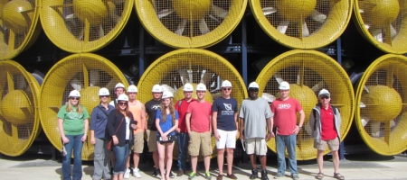 WKU students visited the International Hurricane Research Center and the Wall of Wind in Miami during Winter Term 2015. The Wall of Wind can produce Category 5 winds to allow structural studies.