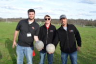 Concrete bowling ball competition: Zach Thorpe, Jonathan Turner, and Mohmoud Alfailakawi (Mohammed Alajmi not pictured).