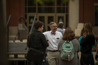 President Timothy C. Caboni talked with WKU students on April 26.